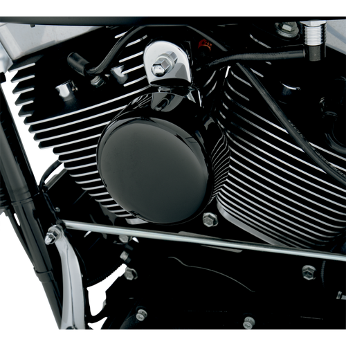 DRAG SPECIALTIES 91-19 ROUND BLK HORN COVER 2107-0044