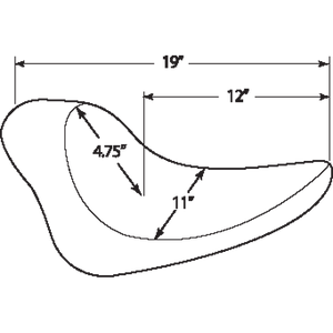 DRAG SPECIALTIES 00-05FXST/00-17 FLST SMOOTH SOLO SEAT 0802-0638