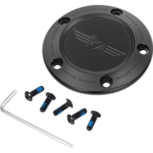 Load image into Gallery viewer, FIGURATI DESIGNS TIMING COVER BLACK WITH FIGURATI DESIGNS LOGO, 5-HOLE FD01-TC-5H-BLK