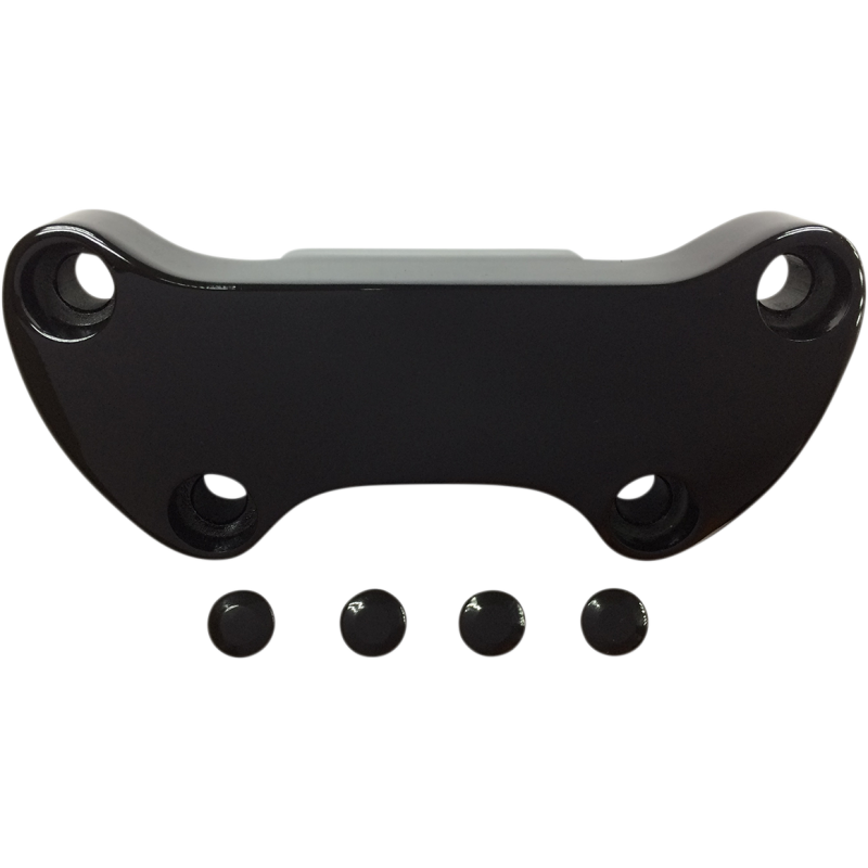 DRAG SPECIALTIES 74-UP GL/BLK H/BAR CLAMP W/SKIRT SMOOTH 03-0106A-NUB