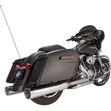 Load image into Gallery viewer, S&amp;S CYCLE 95-16 FLHT MUFFLERS 4.5" CHR/TRACR 550-0624