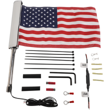 Load image into Gallery viewer, CIRO LLC Lighted Flag Kit, Chrome 70600