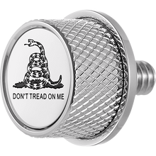 Load image into Gallery viewer, FIGURATI DESIGNS SEAT SCREW SILVER WITH 3M DON'T TREAD ON ME INSERT FD40-SEAT_SCREW-SS