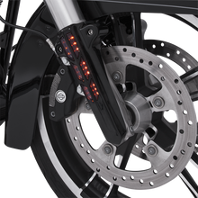 Load image into Gallery viewer, CIRO LLC 14-19 FLHT Lwr Leg Cvrs Gl Blk w AMBER LED'S 43003