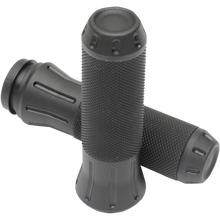 Load image into Gallery viewer, DRAG SPECIALTIES GRIPS CUSTOM 08-19 FLHT BLK STEALTH 354132