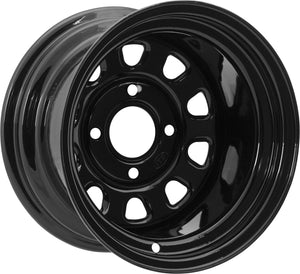 ITP Delta Steel Black Wheel with Machined Finish (12x7"/4x156mm)