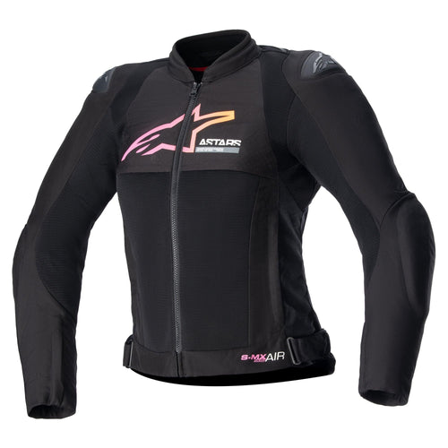Alpinestars Stella SMX Air Perforated Women's Motorcycle Textile Jacket (Black/Fuxia, M), Black/Yellow/Pink