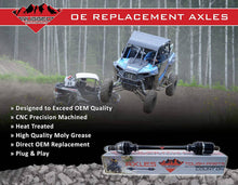 Load image into Gallery viewer, Rugged Front Left Performance Axle for (2015-2023) Can Am Outlander, CNC Precision Components, in Stainless-Steel Clamps Coated for Protection &amp; Machined Heat Treated for Long Life OEM: 705401429
