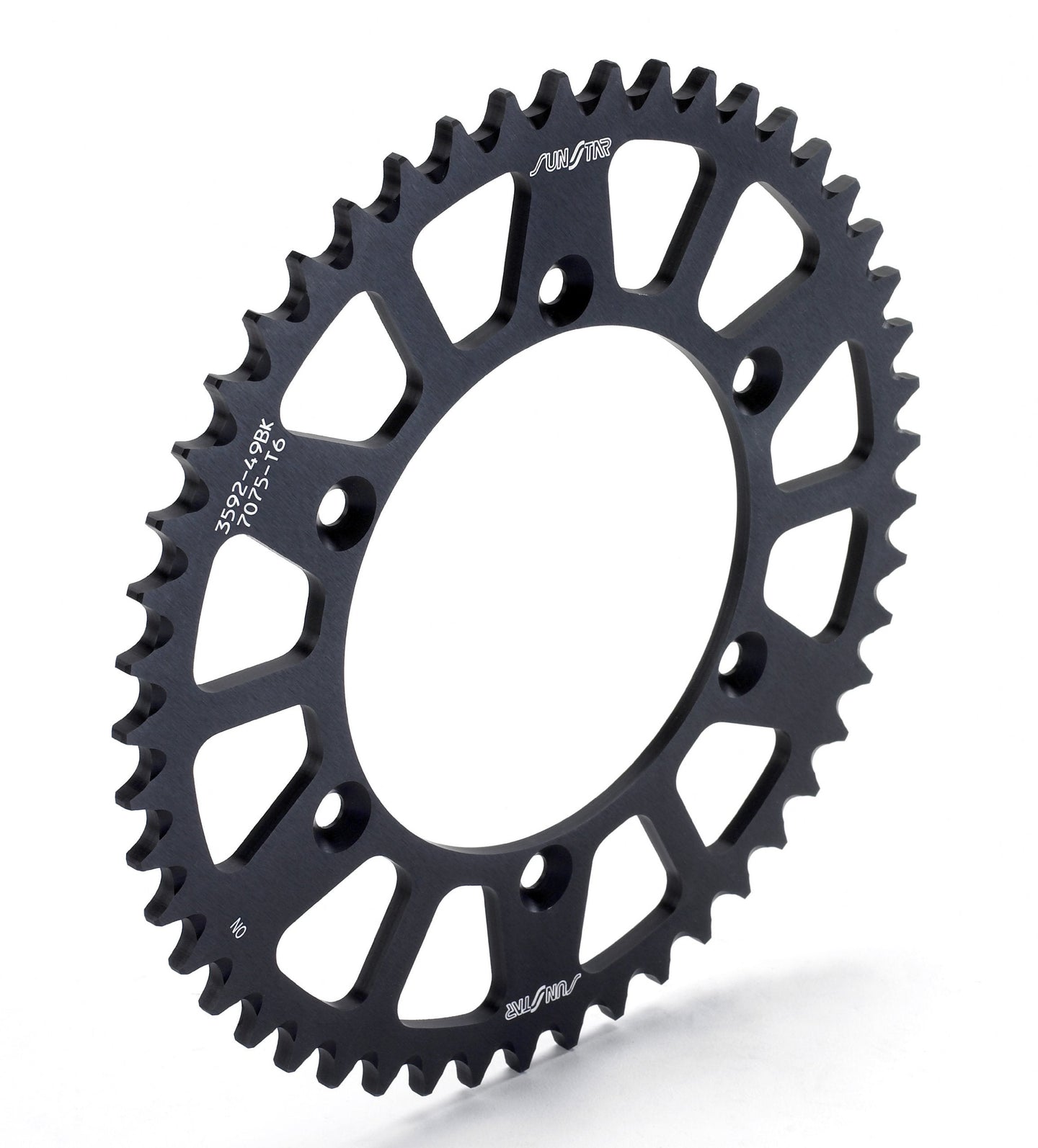 SUNSTAR SPROCKETS 520-48T ALUMINUM REAR SPROCKET BLACK 5-359248BK