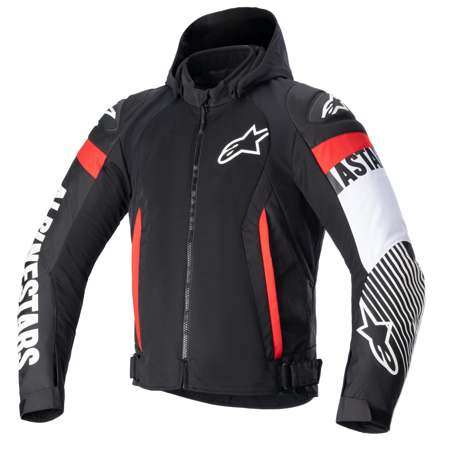 Alpinestars Zaca Air Men's Street Motorcycle Jackets - Black/White/Red Fluo / 2X-Large