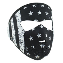 Load image into Gallery viewer, ZAN HEADGEAR SMALL MASK NEOPRENEBLACK AND WHITE FLAG WNFMS091