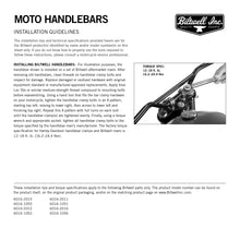 Load image into Gallery viewer, Biltwell | Moto Bar Motorcycle Handlebar | Black Electroplate Finish | 1&quot; OD | TBW with Insert Compatible with Cable Operated Throttles and Harley&#39;s Throttle-By-Wire Control Module
