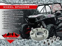 Load image into Gallery viewer, Rugged Front/Rear Wheel Spacer (2019-20) Yamaha YXZ 1000R, Aluminum Alloy, Machine Pressed High Tensile Studs, Bolt On 2 Pieces Per Box, Bolt Pattern: 4 x 156 mm; Thread: M12 x 1.25; Thickness: 1.5”