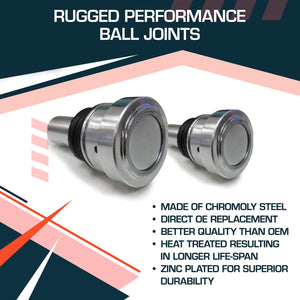 Rugged Upper Ball Joint for (2002-09) (2012-14) Suzuki/Kawasaki Ozark/QuadSport, Made Up of Chromoly Steel, Zinc Plated for Longer Life Span, Heat Treated to Increase Strength & Easy to Install