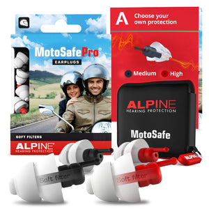 ALPINE HEARING PROTECTION EARPLUGS MOTOSAFE PRO MINIGRIP 111.23.112