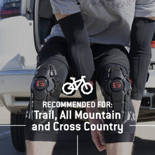 Load image into Gallery viewer, G-Form Pro-X3 Mountain Bike Knee Guards - Biking Knee Guards for Athletes - Knee Compression Sleeve for Mountain Biking &amp; More - Protection Pads for Knee Support - Triple Matte Black, XL