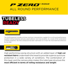 Load image into Gallery viewer, Pirelli P Zero Road 24-622 (700 x 24c) Bicycle Tires (Single) - Tube-Type Clincher Tires EVO Compound, TechBELT Carcass, Lightweight Design (1 Tire)