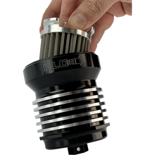 Load image into Gallery viewer, PC RACING FLO FILTER SPIN ON ANODIZED BLK PCS4B