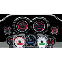 Load image into Gallery viewer, DAKOTA DIGITAL 04-13 FLHT SIX GAUGE BLK/GRY W/CHR BEZEL MVX-8604-KG-C