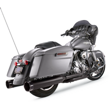Load image into Gallery viewer, S&amp;S CYCLE 17-19 4.5" MK45 FLHT BLK/BLK MUFF W/ TRACER E CAP 550-0670