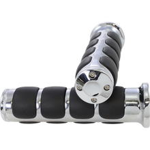 Load image into Gallery viewer, KURYAKYN ISO GRIPS W/CHROME TRIM RINGS 7/8" BAR PN 6180 KUR6180 - Motomike Canada