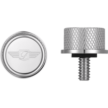 Load image into Gallery viewer, FIGURATI DESIGNS SEAT SCREW SILVER WITH 3M FIGURATI DESIGNS LOGO INSERT FD01-SEAT_SCREW-SS