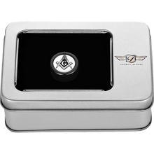 Load image into Gallery viewer, FIGURATI DESIGNS HEEL-TOE SHIFTER COVER BLACK WITH MASONIC EMBLEM FD42-HTSC-BLK