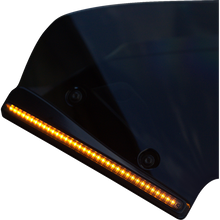 Load image into Gallery viewer, CUSTOM DYNAMICS LIGHT  LED TURN SIGNAL WINDSHIELD TRIM BLACK W/SMK LENS CD-RG23-SWT-B