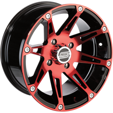 Load image into Gallery viewer, MOOSE UTILITY DIVISION TYPE 387X 12X7 4/110 4+3 MACHINED W/BLACK-RED 387MOL127110BWR4