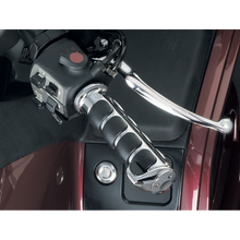 Load image into Gallery viewer, KURYAKYN ISO GRIPS W/CHROME TRIM RINGS 7/8" BAR PN 6180 KUR6180 - Motomike Canada