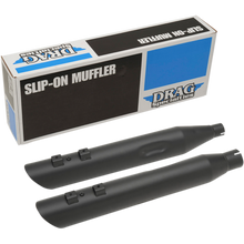 Load image into Gallery viewer, DRAG SPECIALTIES 17-19 FLHTMUFFLERS MATTE BLK 3.5" PR H00964