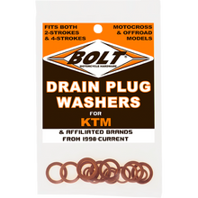 Load image into Gallery viewer, BOLT KTM Copper Drain Plug Washers (Kt) DPW.KTM