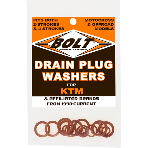 BOLT KTM Copper Drain Plug Washers (Kt) DPW.KTM