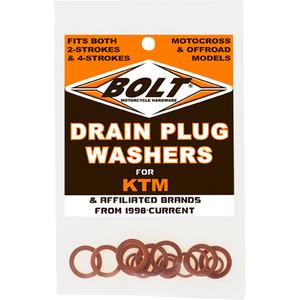 BOLT KTM Copper Drain Plug Washers (Kt) DPW.KTM