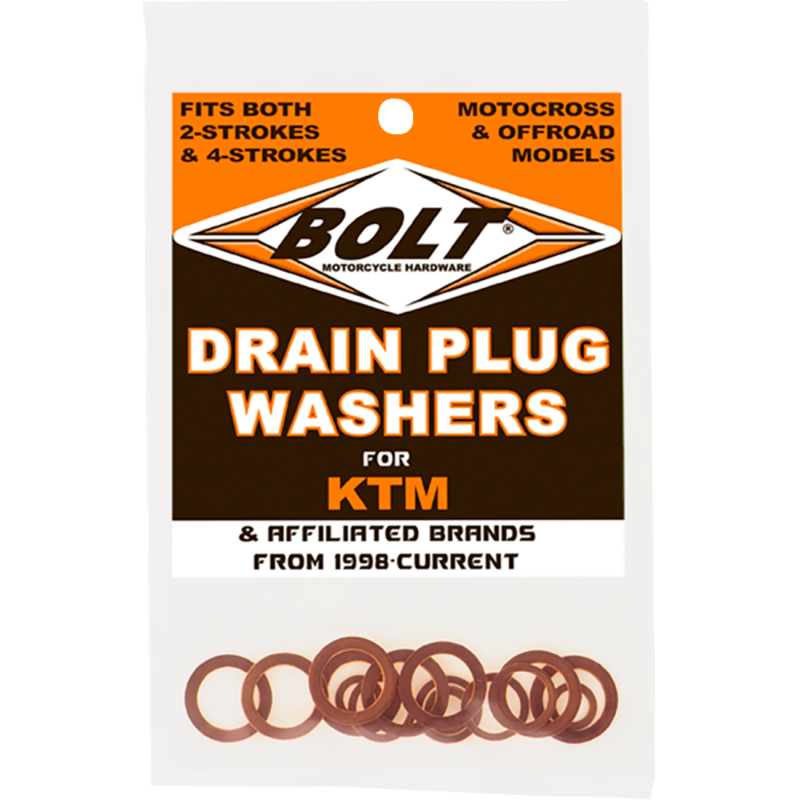 BOLT KTM Copper Drain Plug Washers (Kt) DPW.KTM