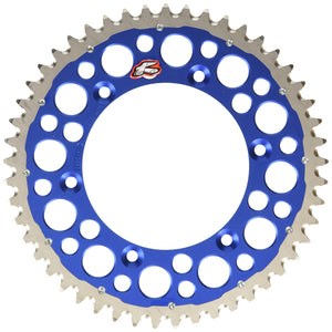 Renthal - 02-23 Yamaha YZ 125/ YZ 250/F/X/ YZ450F Rear Twinring - Blue 520-49P Teeth (1500-520-49GPBU)