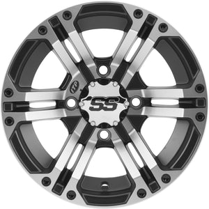 ITP SS ALLOY SS212 Black Wheel with Machined Finish (14x8