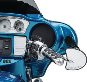 Kuryakyn 6575 Motorcycle Accessory: Adjustable Mirror Relocators for 2014-21 Harley-Davidson Street Glide, Black, 1 Pair
