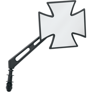 DRAG SPECIALTIES BLK MALTESE MIRROR W/AIR GLIDE STEM EA 0640-0444