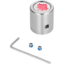 Load image into Gallery viewer, FIGURATI DESIGNS RED MAPLE LEAF SHIFTER COVER SILVER FD03-HTSC-SS