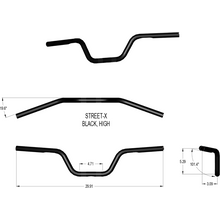 Load image into Gallery viewer, KHROME WERKS Street-X Handlebars - High Bend - Black 300903