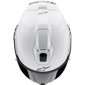 ALPINESTARS (ROAD) S-R10 SOLID HELMET WHT GLS/BLK MT L 8200124-2170-L