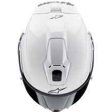 Load image into Gallery viewer, ALPINESTARS (ROAD) S-R10 SOLID HELMET WHT GLS/BLK MT L 8200124-2170-L