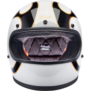 BILTWELL HELMET GRINGO W/B FLAM MD 1002-561-503