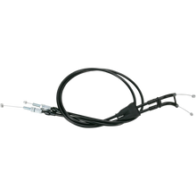Load image into Gallery viewer, MOTION PRO THROTTLE CABLE P/PULL BLK VINYL SET 10-0115