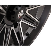 Load image into Gallery viewer, HIGHLIFTER HL22 ALLOY 14X7 4/156 4+3 (+10mm) GLOSS BLACK MACHINED W1 14HL22-1156