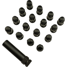 Load image into Gallery viewer, MOOSE UTILITY DIVISION 12mm X 1.5 BLACK LUG NUT SPLINED (16) W/LUG NUT KEY SPMO3807BL4