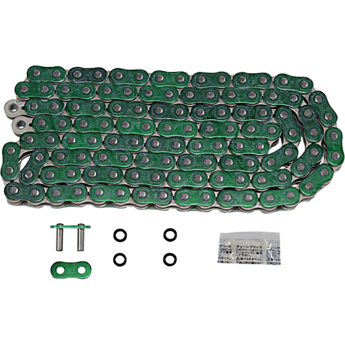 EK CHAIN 520ZVX3 X 120 LINK METALLIC GREEN 520ZVX3-120AN