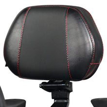 Load image into Gallery viewer, SHOW CHROME Ballistic Passenger Backrest - Bl w/ Red Sitch - Ryker 19-23 41-420CRED