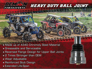 Demon Powersports Lower/Upper Heavy Duty Ball Joint Fits for Yamaha YXZ 1000R, Wolverine X2/X4/RMAX2/RMAX4, Wear Adjustable (See Fitments in Description) OEM: 2HC-23579-00-00